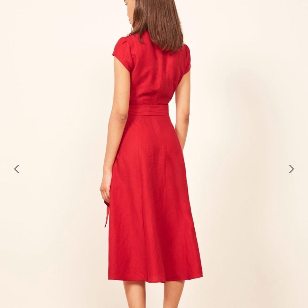 π NWT REFORMATION "Bayu" Dress in Cherry π - Picture 3 of 8